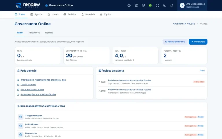 App Governanta Online, tela Governanta Online · AppSuite