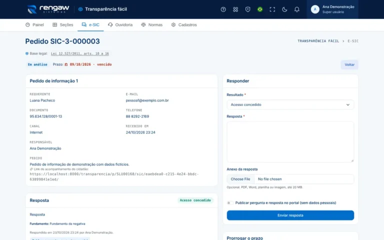 App Transparência fácil, tela SIC-3-000003